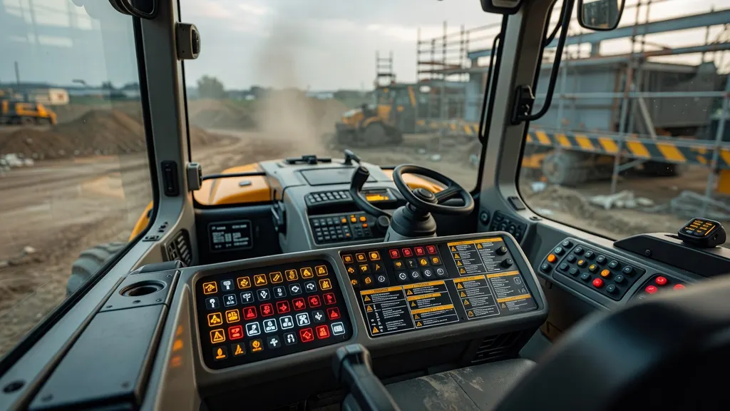 JCB – kontrolki, ostrzeżenia i komunikaty operatora